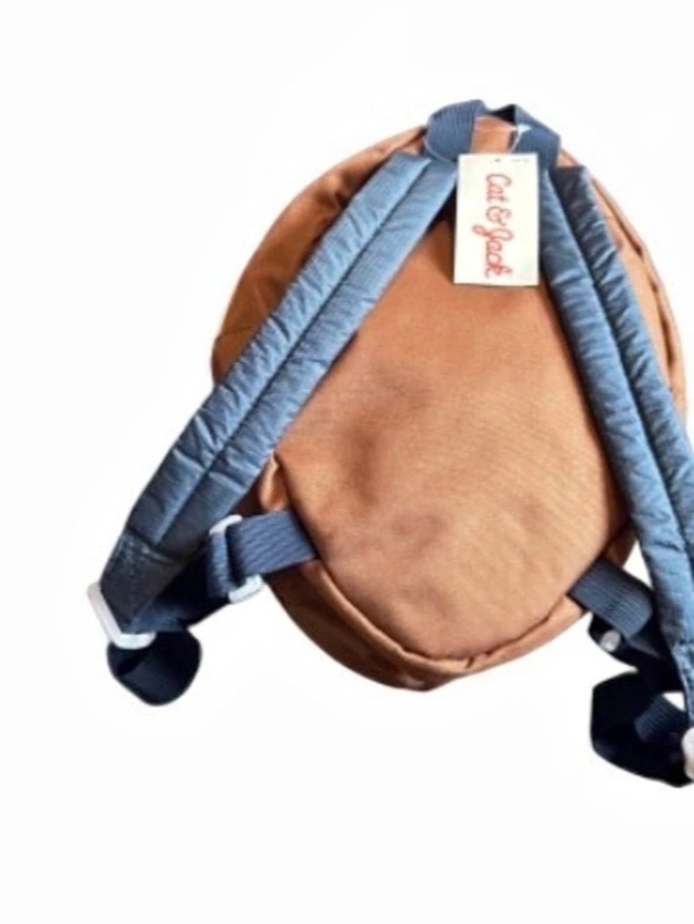 Cat & Jack Football Backpack Brown & White faux fur - Picture 4 of 6